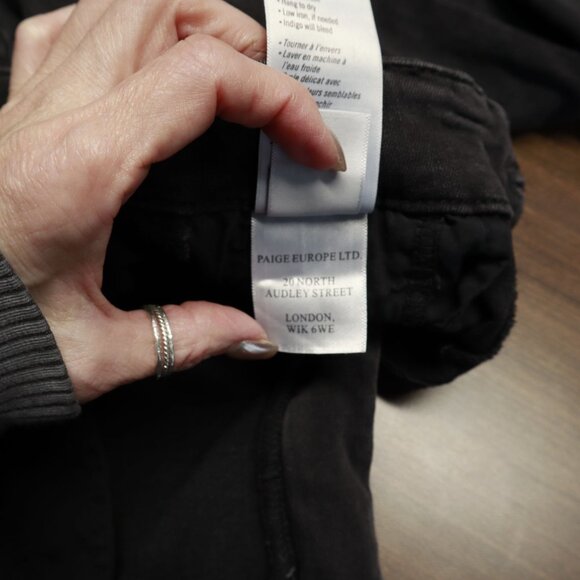 Paige Mayslie Jogger Pants Womens 28 Black Weekender Moto Racing Elevated Basic - Picture 12 of 16